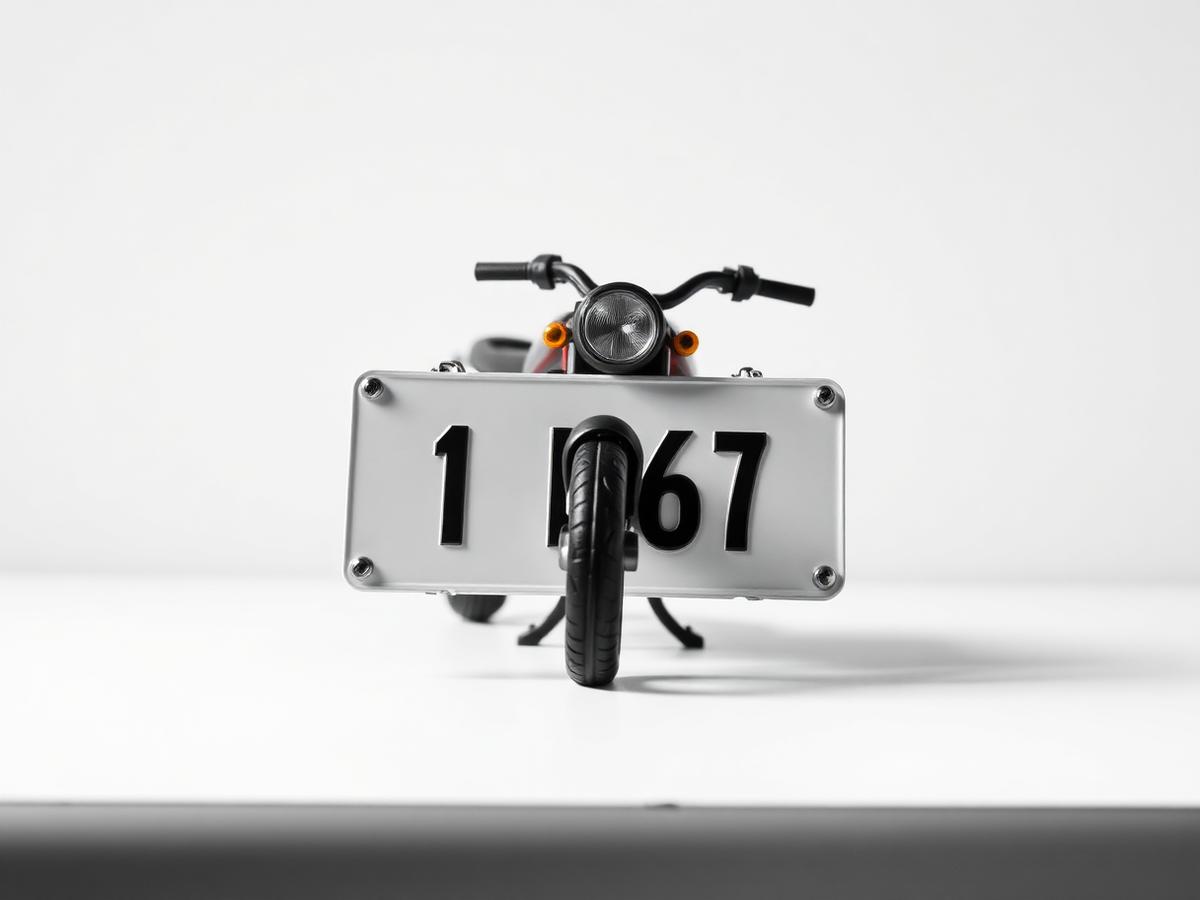 Motorcycle Mini custom license plate