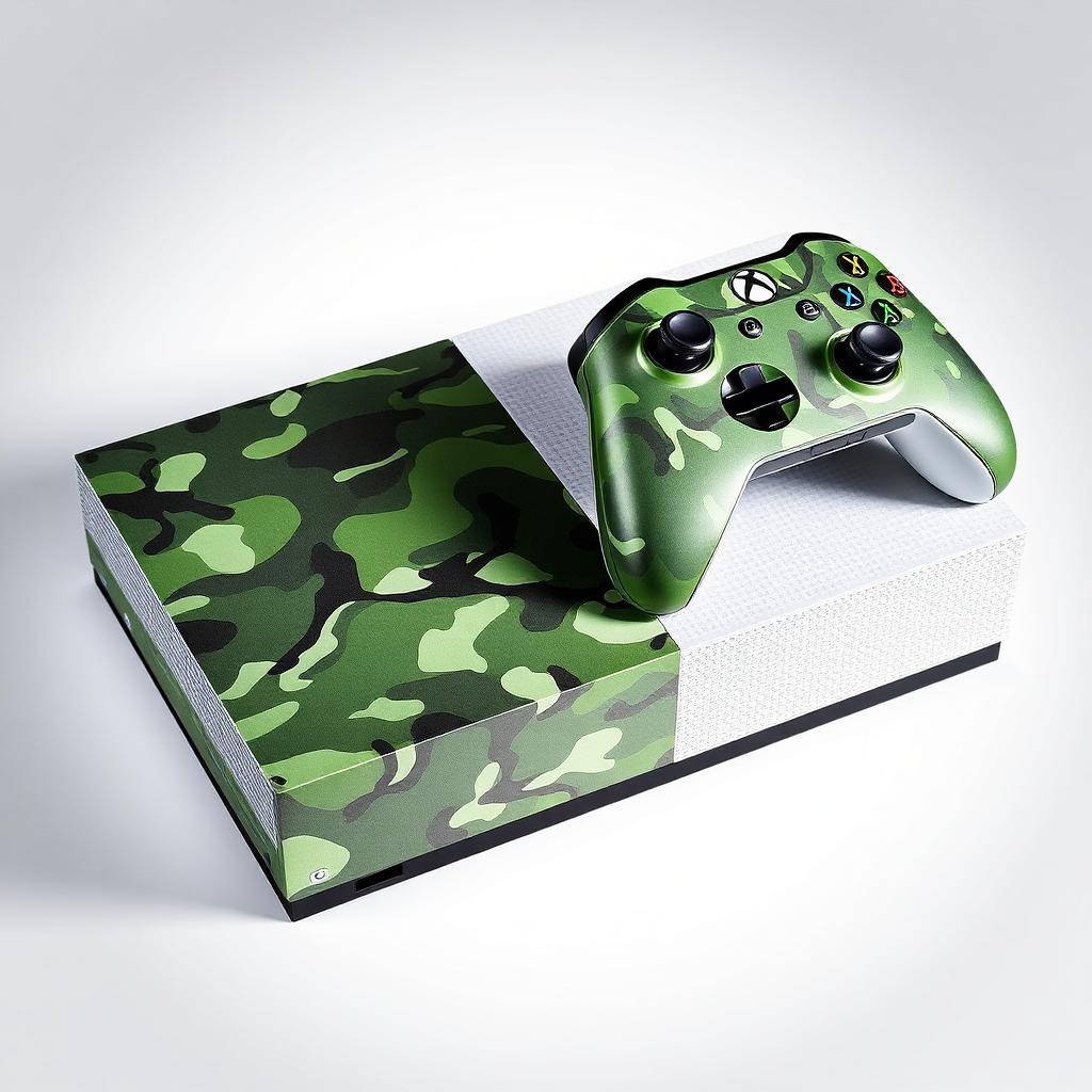 Camo Console + Controller Bundle custom Xbox skin